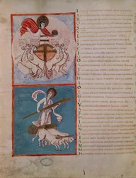 Apollo als die Sonne und Diana als der Mond, Illustration aus 